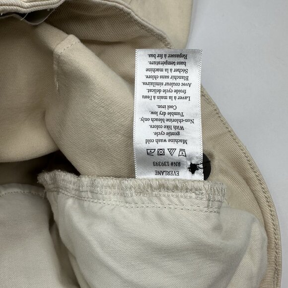 Everlane‎ Women Cream The Organic Cotton Straight Leg 2 Luxury Pant 4/W27/L25.75 - Picture 6 of 12